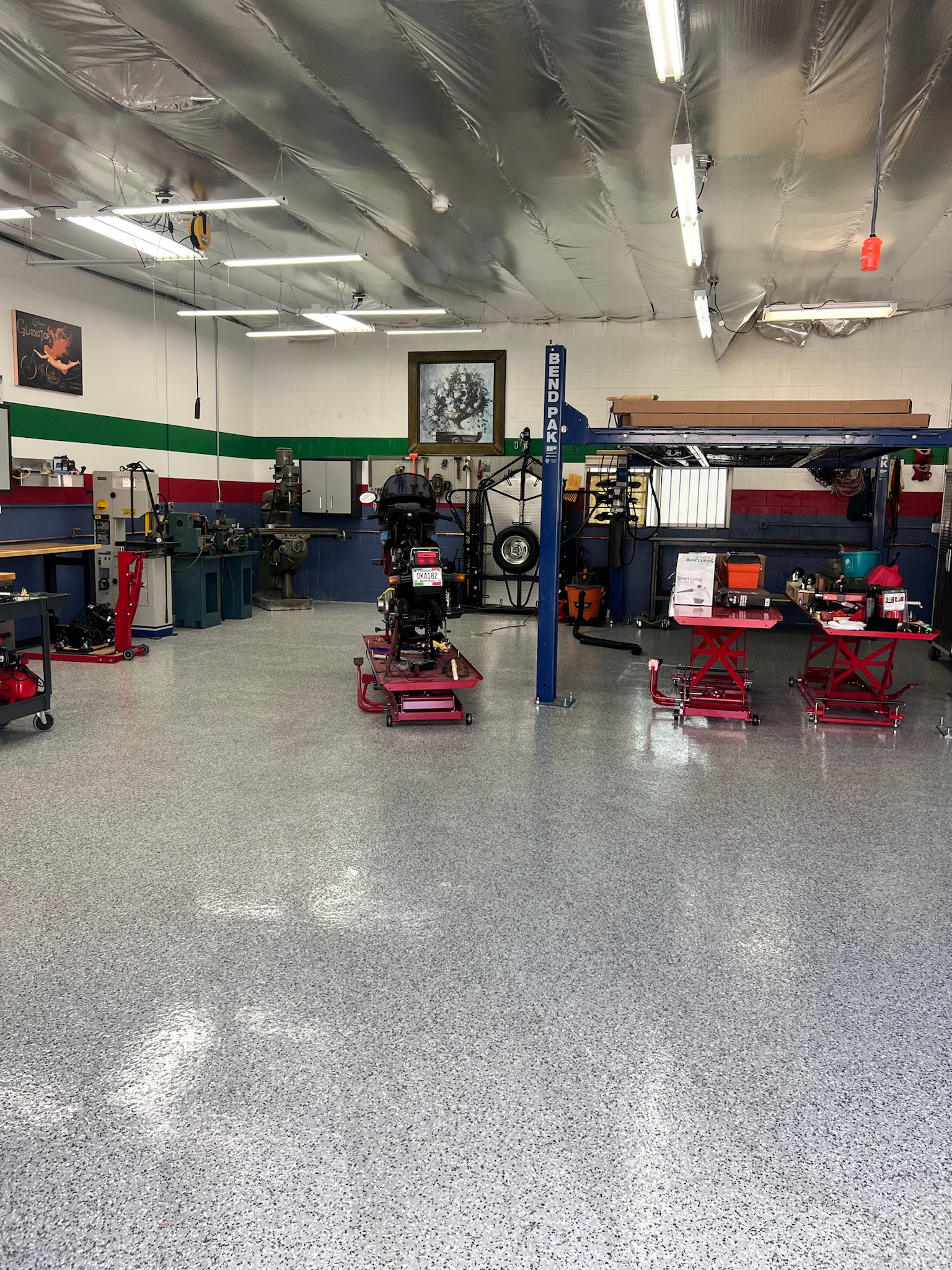 Professional concrete floor coating application in Colorado