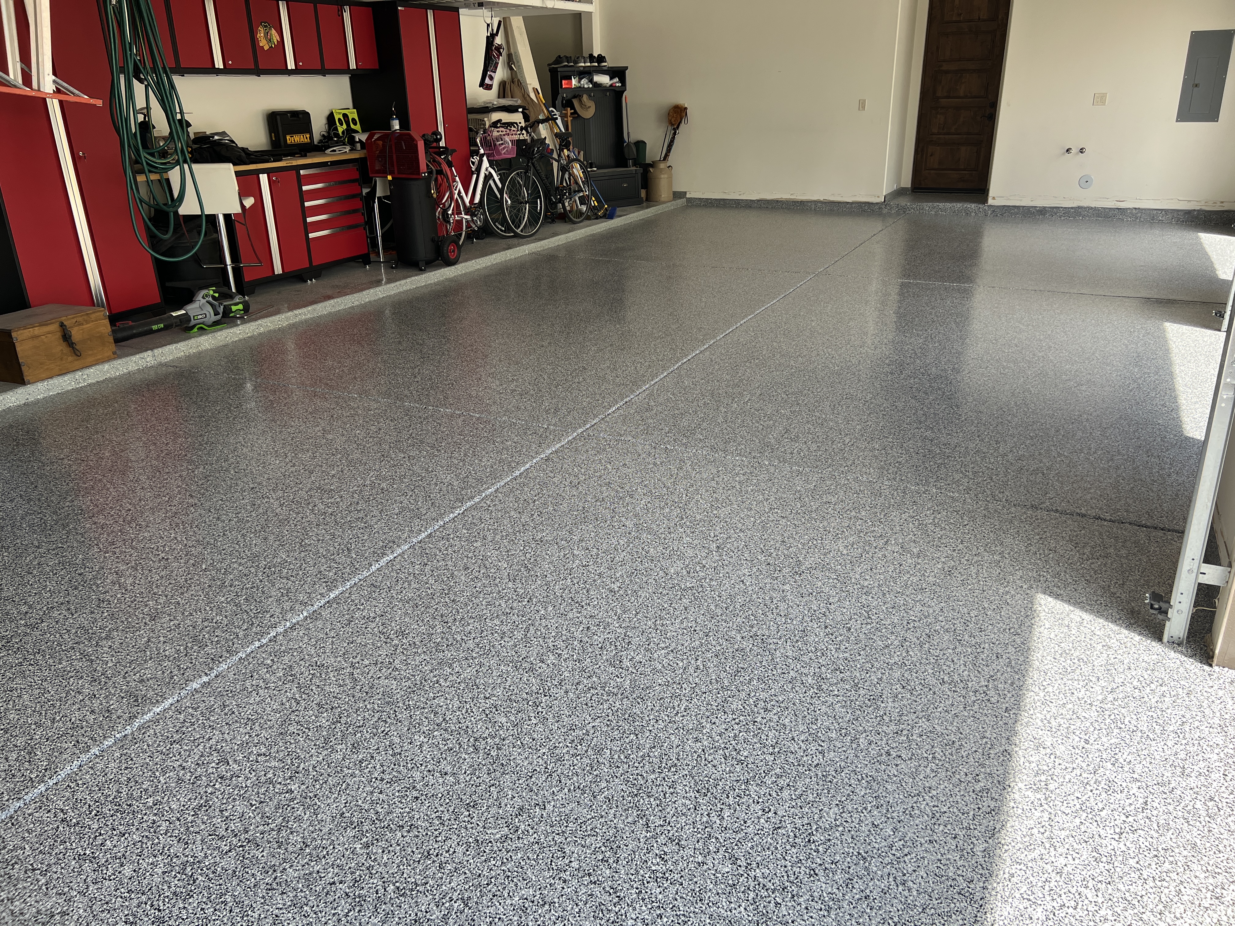 Professional concrete floor coating application in Colorado